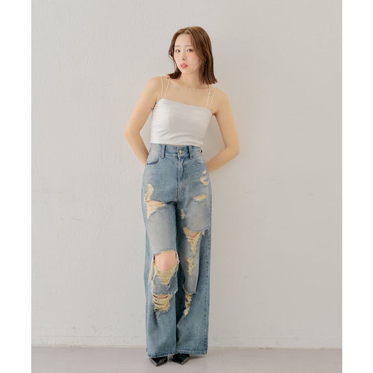 【Chico】バッククロスパット付き短丈キャミ | PAL GROUP OUTLET | 詳細画像26 