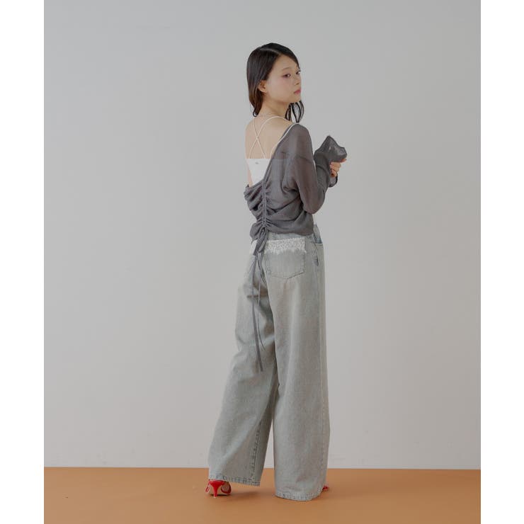 【Chico】バッククロスパット付き短丈キャミ | PAL GROUP OUTLET | 詳細画像4 