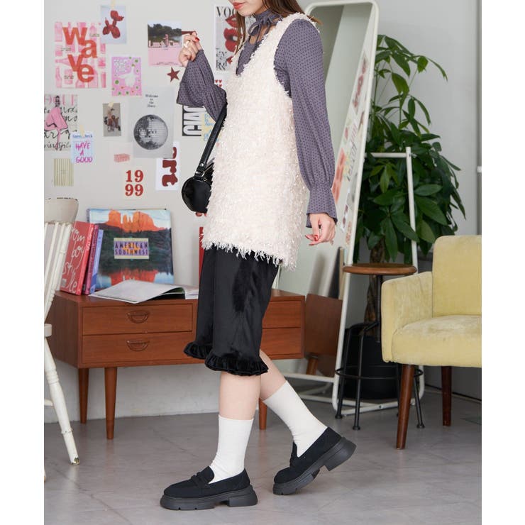 チョーカー付き２wayシャギーベスト | PAL GROUP OUTLET | 詳細画像5 