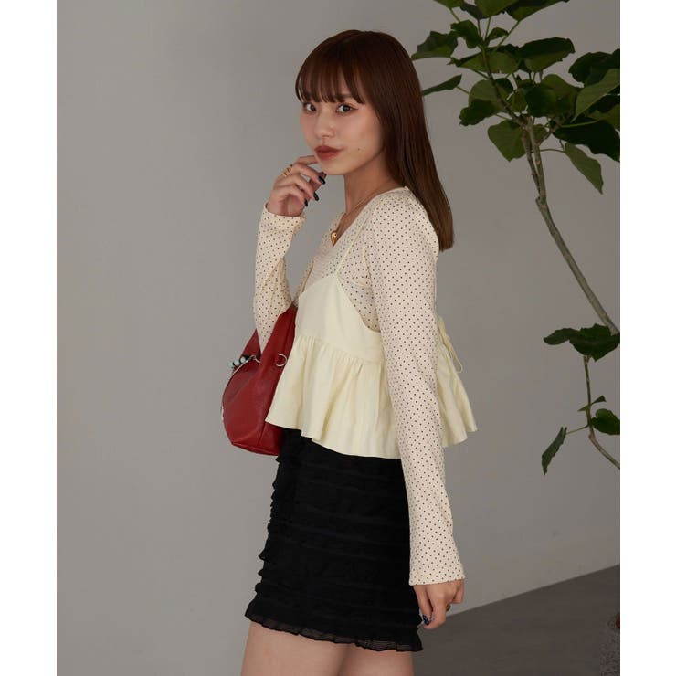 【Ciaopanic】【ami企画】バルーンペプラムビスチェ | PAL GROUP OUTLET | 詳細画像25 