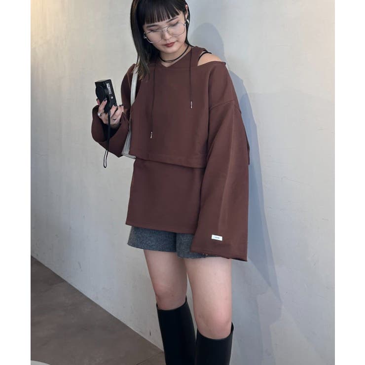 アシメレイヤードオーバースウェット | PAL GROUP OUTLET | 詳細画像10 