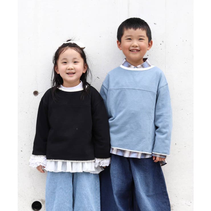 【CIAOPANIC TYPY】Wハマグリステッチ配色スウェット | PAL GROUP OUTLET | 詳細画像1 