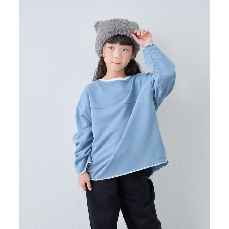 【CIAOPANIC TYPY】Wハマグリステッチ配色スウェット | PAL GROUP OUTLET | 詳細画像4 