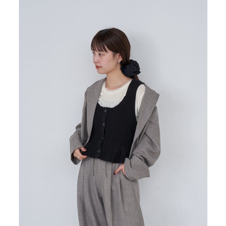 【Kastane】B ワッフルニットビスチェ | PAL GROUP OUTLET | 詳細画像14 