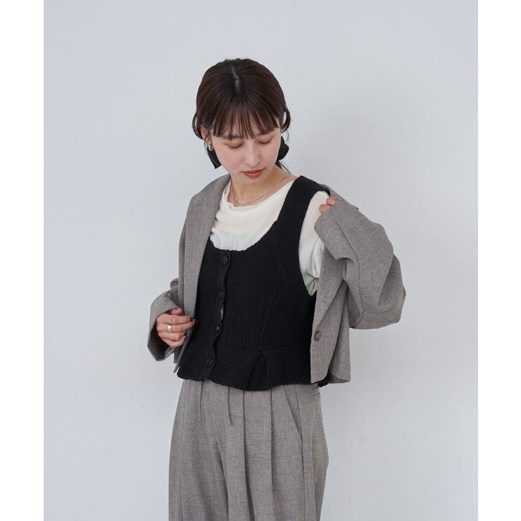 【Kastane】B ワッフルニットビスチェ | PAL GROUP OUTLET | 詳細画像15 