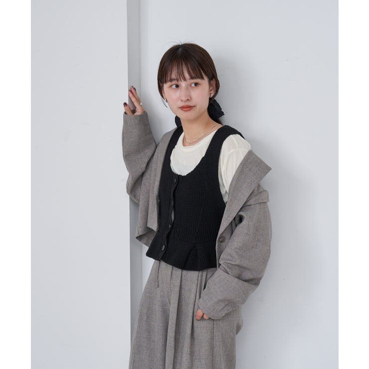 【Kastane】B ワッフルニットビスチェ | PAL GROUP OUTLET | 詳細画像16 