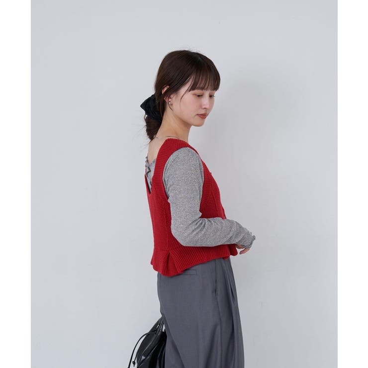 【Kastane】B ワッフルニットビスチェ | PAL GROUP OUTLET | 詳細画像18 