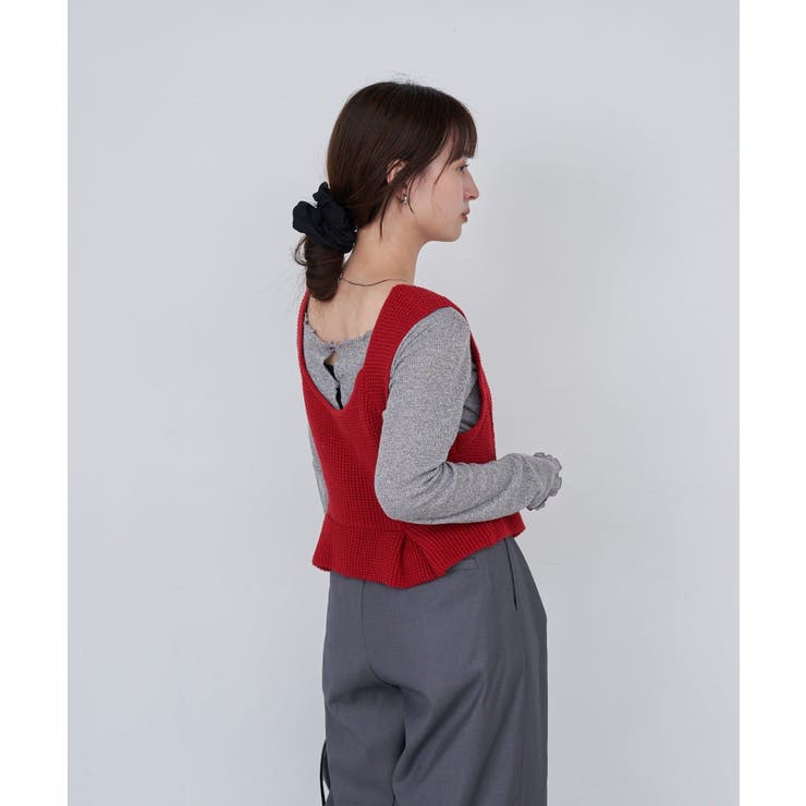 【Kastane】B ワッフルニットビスチェ | PAL GROUP OUTLET | 詳細画像19 