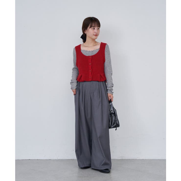 【Kastane】B ワッフルニットビスチェ | PAL GROUP OUTLET | 詳細画像21 