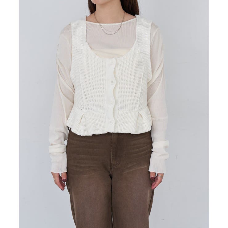 【Kastane】B ワッフルニットビスチェ | PAL GROUP OUTLET | 詳細画像25 