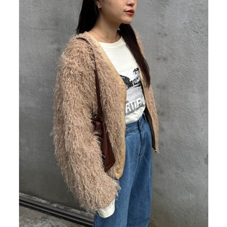 【CIAOPANIC TYPY】VネックフェザーZIPジャケット | PAL GROUP OUTLET | 詳細画像4 