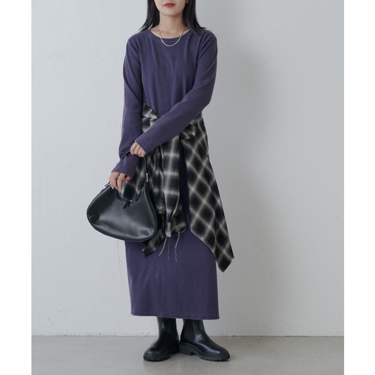 NVY | 【Lui's】ヴィンテージ加工バックスリットリブOP | PAL GROUP OUTLET