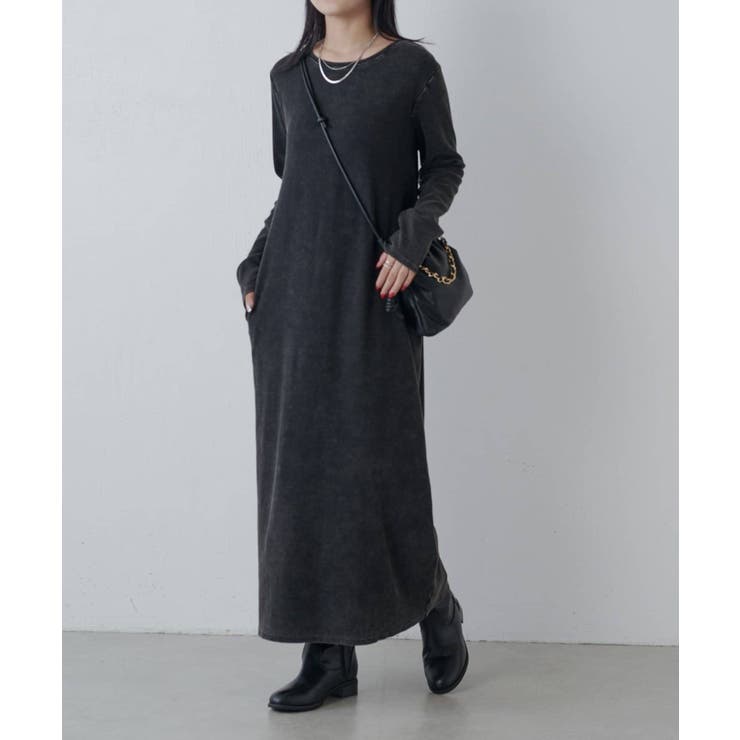 BK | 【Lui's】ヴィンテージ加工バックスリットリブOP | PAL GROUP OUTLET