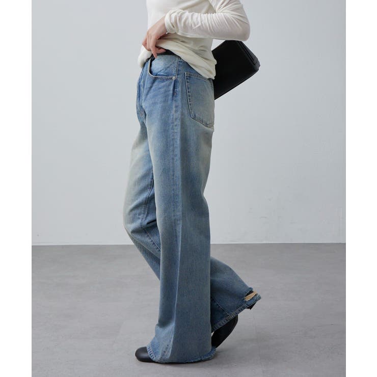 【Lui's】裾ダメージフレアデニム | PAL GROUP OUTLET | 詳細画像2 