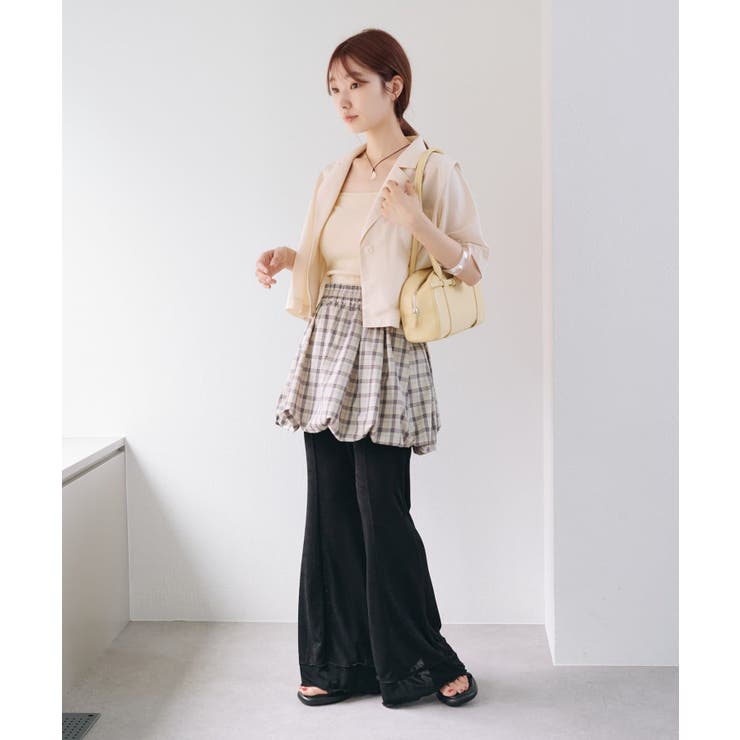 【Kastane】チェックバルーンスカート | PAL GROUP OUTLET | 詳細画像1 