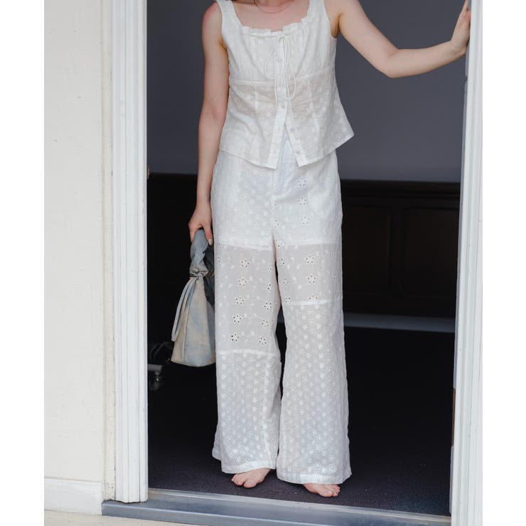 【Kastane】コットンレースパッチワークパンツ | PAL GROUP OUTLET | 詳細画像1 