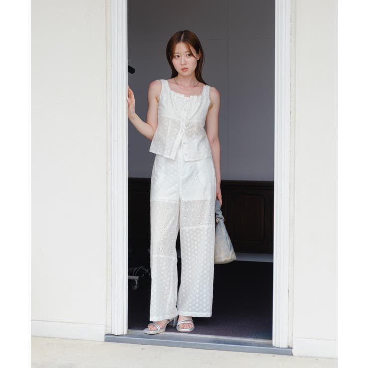 【Kastane】コットンレースパッチワークパンツ | PAL GROUP OUTLET | 詳細画像3 