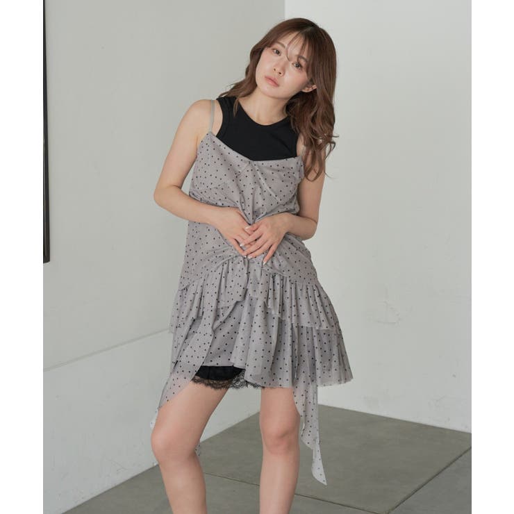 D/GRY | 【RAY CASSIN】タンクセットレースサイドフリルミニOP | PAL GROUP OUTLET