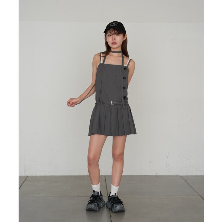 【RAY CASSIN】釦デザインプリーツキャミミニOP | PAL GROUP OUTLET | 詳細画像16 