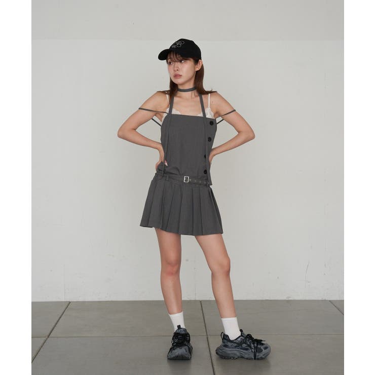 【RAY CASSIN】釦デザインプリーツキャミミニOP | PAL GROUP OUTLET | 詳細画像18 