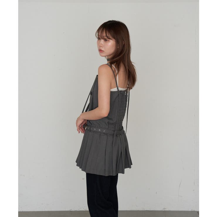 【RAY CASSIN】釦デザインプリーツキャミミニOP | PAL GROUP OUTLET | 詳細画像7 