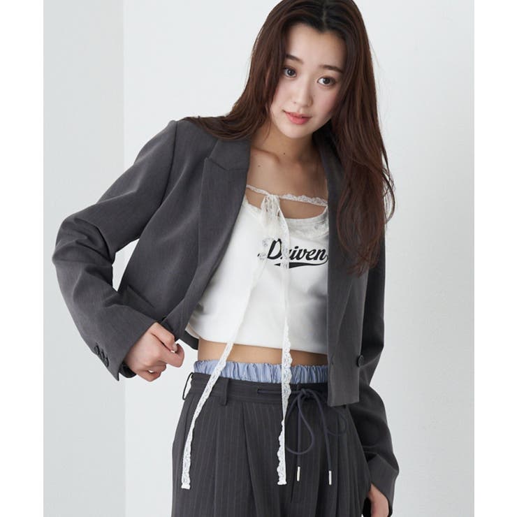 WHT/OTM | 【RAY CASSIN】レースロゴパット付レイヤードタンク | PAL GROUP OUTLET