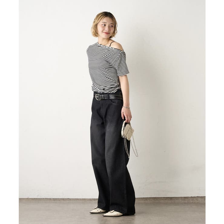 【WHO'S WHO gallery】PFベルト付きワイドデニム | PAL GROUP OUTLET | 詳細画像10 