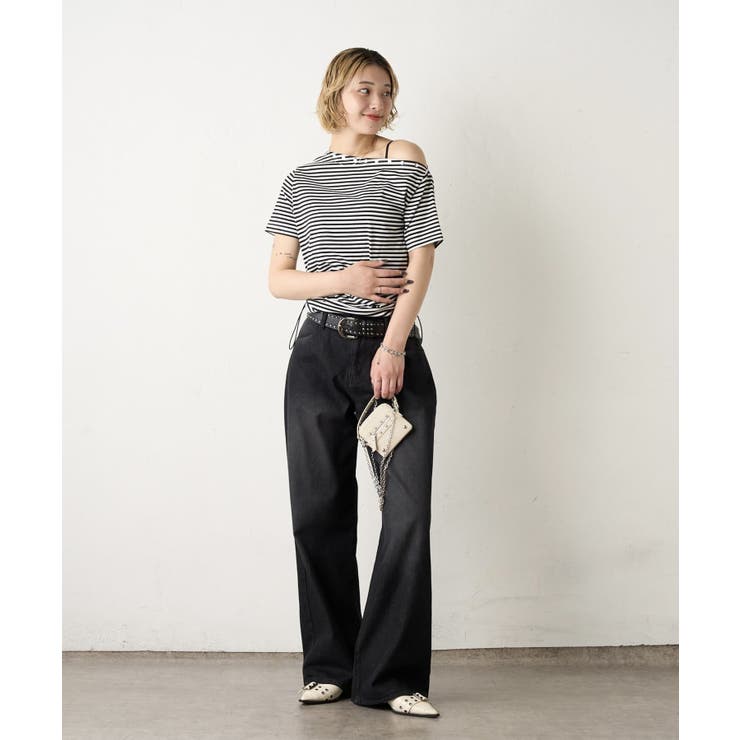 【WHO'S WHO gallery】PFベルト付きワイドデニム | PAL GROUP OUTLET | 詳細画像11 