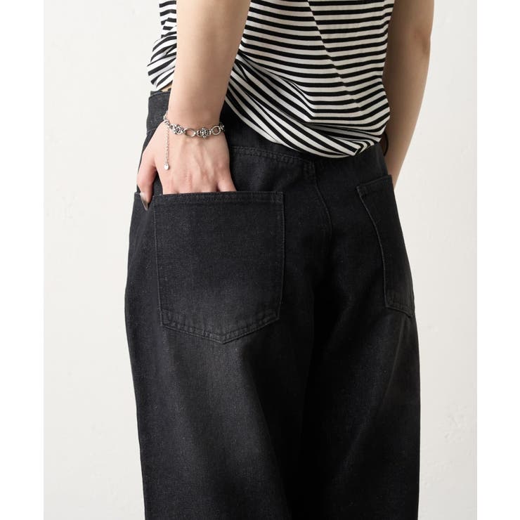 【WHO'S WHO gallery】PFベルト付きワイドデニム | PAL GROUP OUTLET | 詳細画像8 