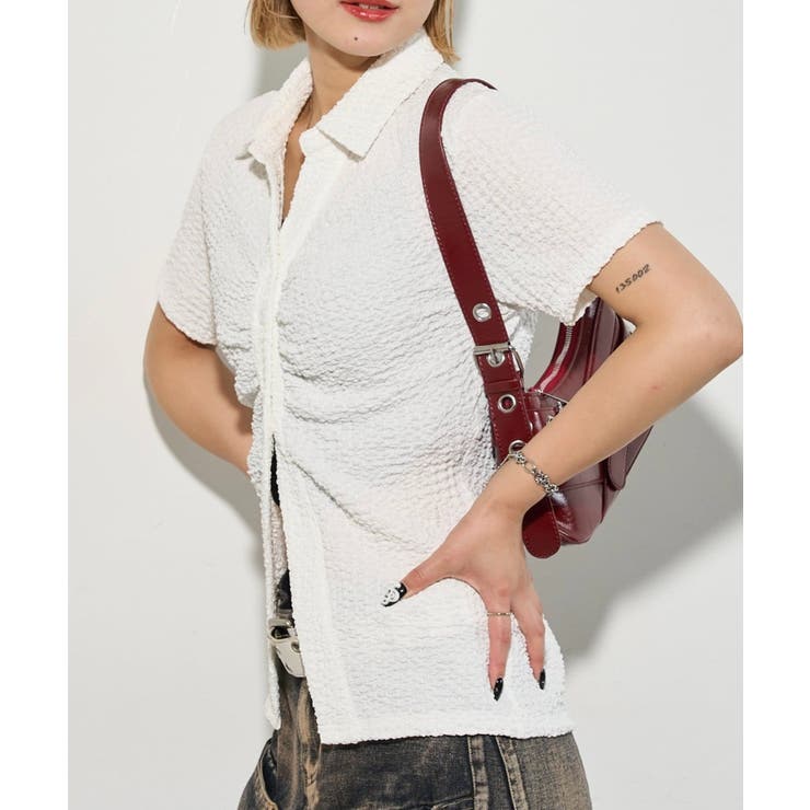 【WHO'S WHO gallery】ポコポコギャザーシャツ | PAL GROUP OUTLET | 詳細画像5 