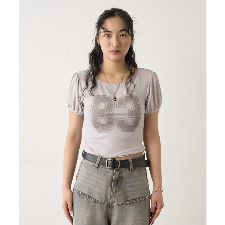 【WHO'S WHO gallery】ナンバリングパフスリーブTEE | PAL GROUP OUTLET | 詳細画像10 