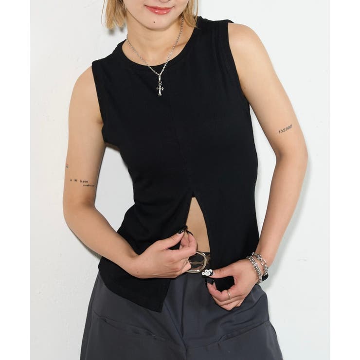 【WHO'S WHO gallery】スリットリブノースリーブ | PAL GROUP OUTLET | 詳細画像6 