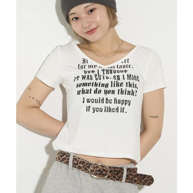 OFF | 【WHO'S WHO gallery】メッセージVネックTEE | PAL GROUP OUTLET