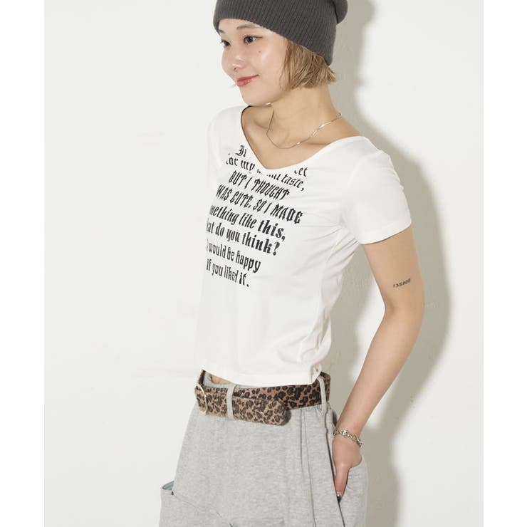 【WHO'S WHO gallery】メッセージVネックTEE | PAL GROUP OUTLET | 詳細画像5 