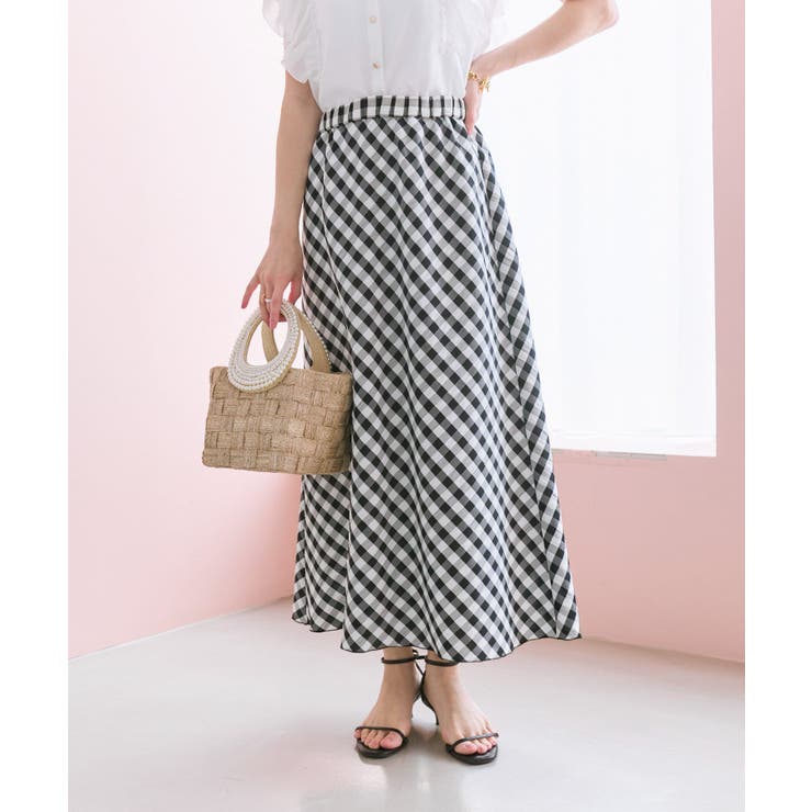 【La boutique BonBon】ギンガムチェックバイアスSK | PAL GROUP OUTLET | 詳細画像1 