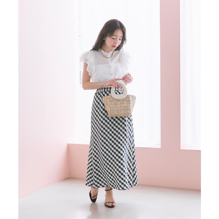【La boutique BonBon】ギンガムチェックバイアスSK | PAL GROUP OUTLET | 詳細画像4 