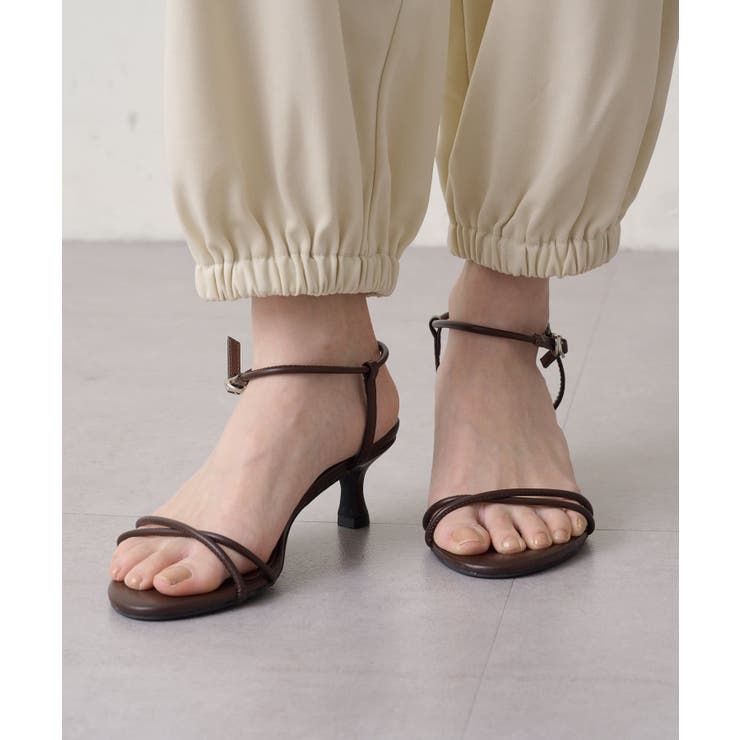 【Omekashi】クロスストラップヒールサンダル | PAL GROUP OUTLET | 詳細画像3 