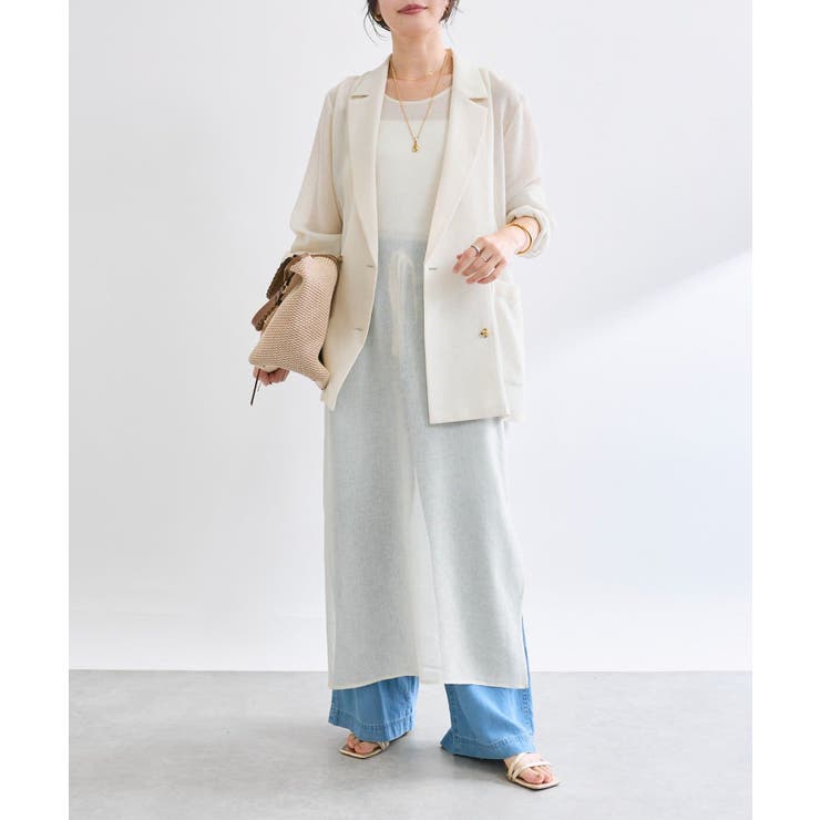 【RIVE DROITE】カラミメッシュテーラードJK | PAL GROUP OUTLET | 詳細画像1 