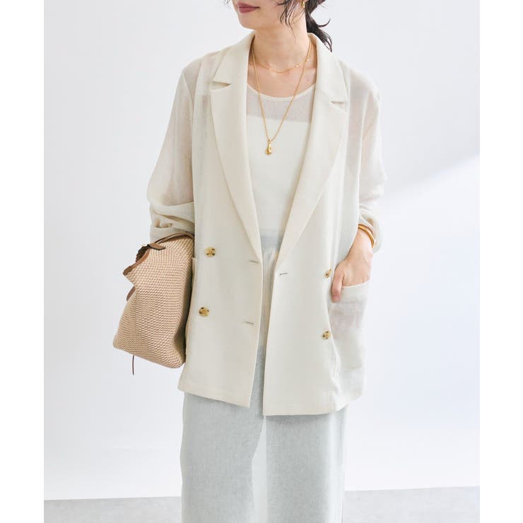 【RIVE DROITE】カラミメッシュテーラードJK | PAL GROUP OUTLET | 詳細画像5 