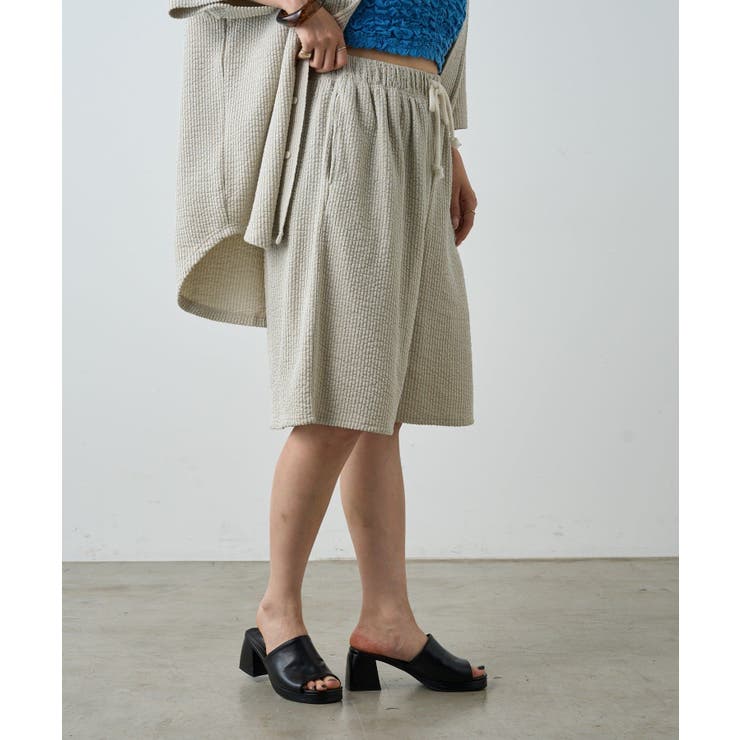 【Kastane】STRETCH SEERSUCKER EASY SHORTS | PAL GROUP OUTLET | 詳細画像2 