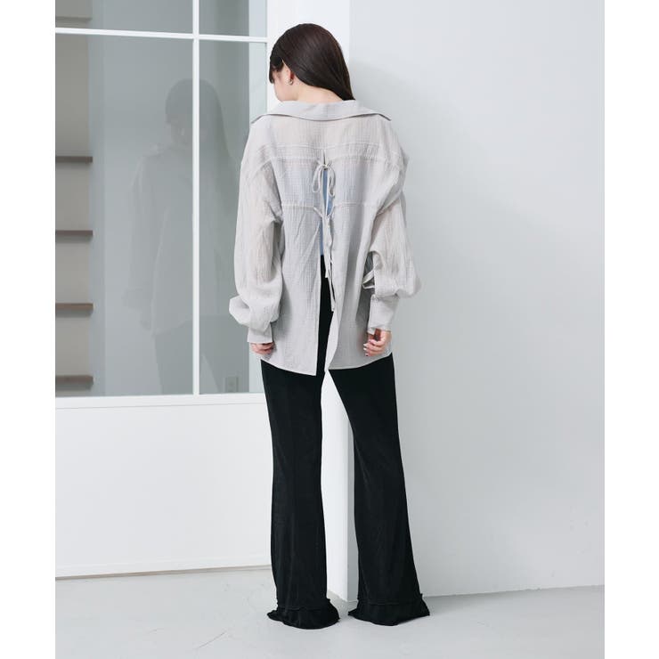 【Kastane】ギンガムバックリボンシャツ | PAL GROUP OUTLET | 詳細画像13 