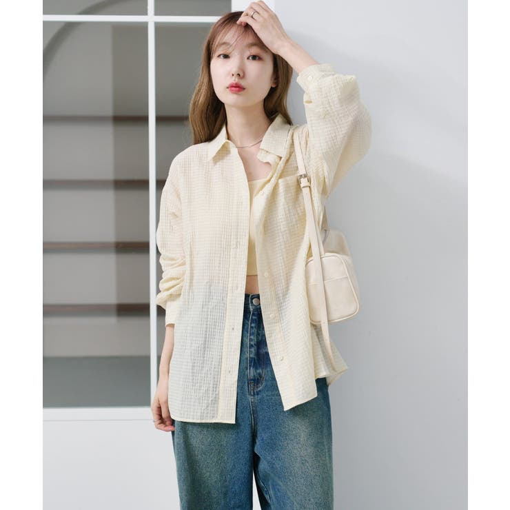 【Kastane】ギンガムバックリボンシャツ | PAL GROUP OUTLET | 詳細画像1 