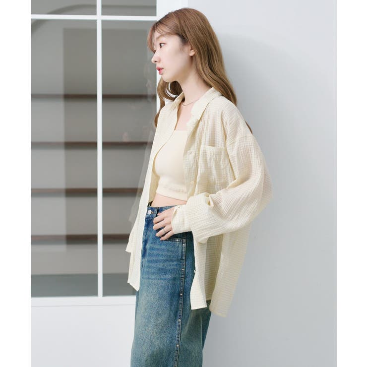 【Kastane】ギンガムバックリボンシャツ | PAL GROUP OUTLET | 詳細画像2 