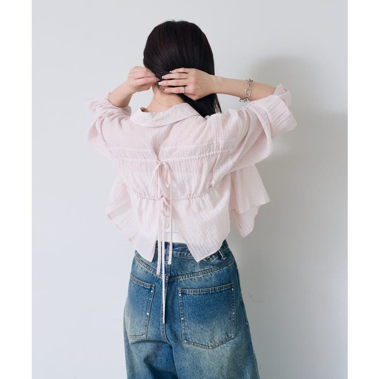 【Kastane】ギンガムバックリボンシャツ | PAL GROUP OUTLET | 詳細画像29 