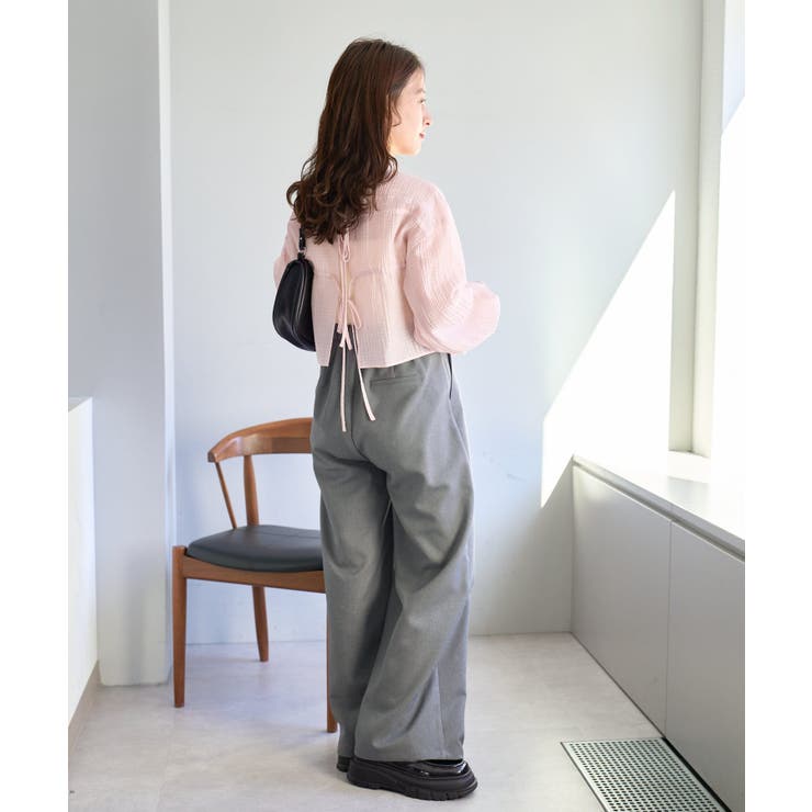 【Kastane】ギンガムバックリボンシャツ | PAL GROUP OUTLET | 詳細画像39 