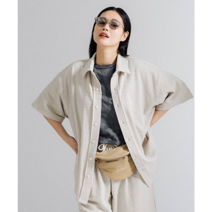 GREIGE | 【Kastane】STRETCH SEERSUCKER SHORT | PAL GROUP OUTLET