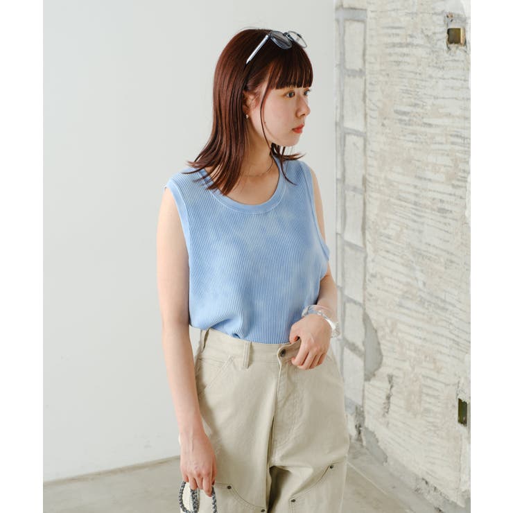 【Kastane】TIE DYED THERMAL TANK TOP | PAL GROUP OUTLET | 詳細画像21 