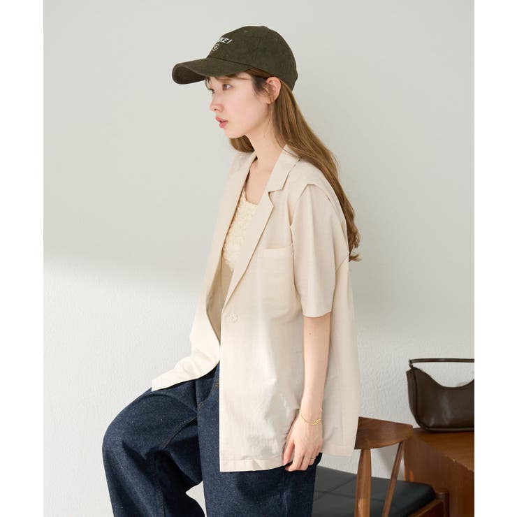 【Kastane】半袖タックジャケット | PAL GROUP OUTLET | 詳細画像1 