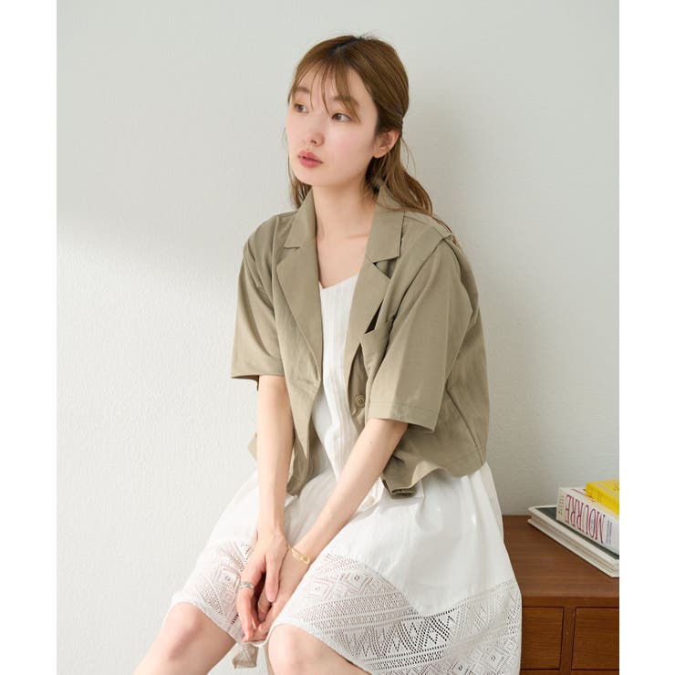 KHK | 【Kastane】半袖タックジャケット | PAL GROUP OUTLET