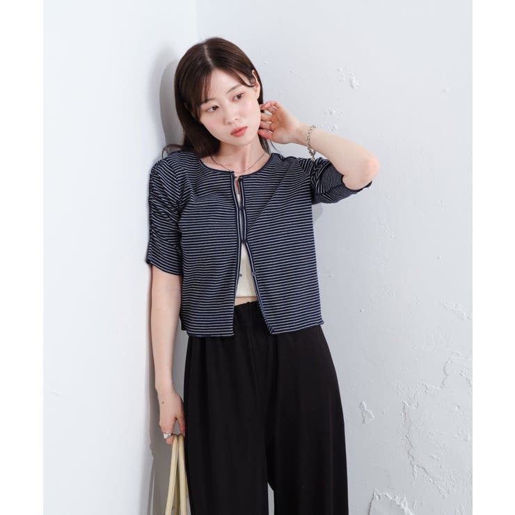 【Kastane】サーマルパフカーディガン半袖 | PAL GROUP OUTLET | 詳細画像1 